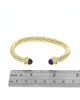 David Yurman Cable Cuff with Amethyst End Caps